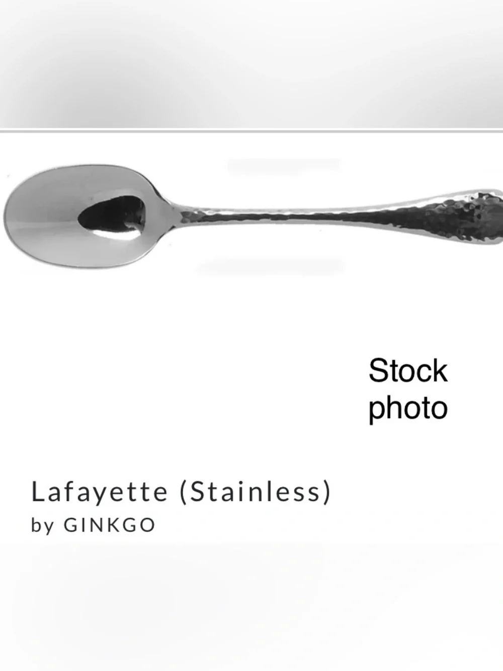 GINKGO STAINLESS Spoons Lafayette Teaspoon Set of 2